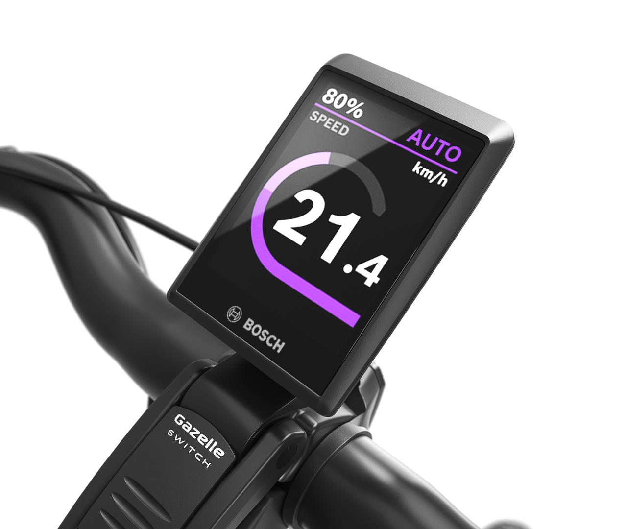 Extra large display Gazelle Avignon C380 E-bike low-step pebble grey