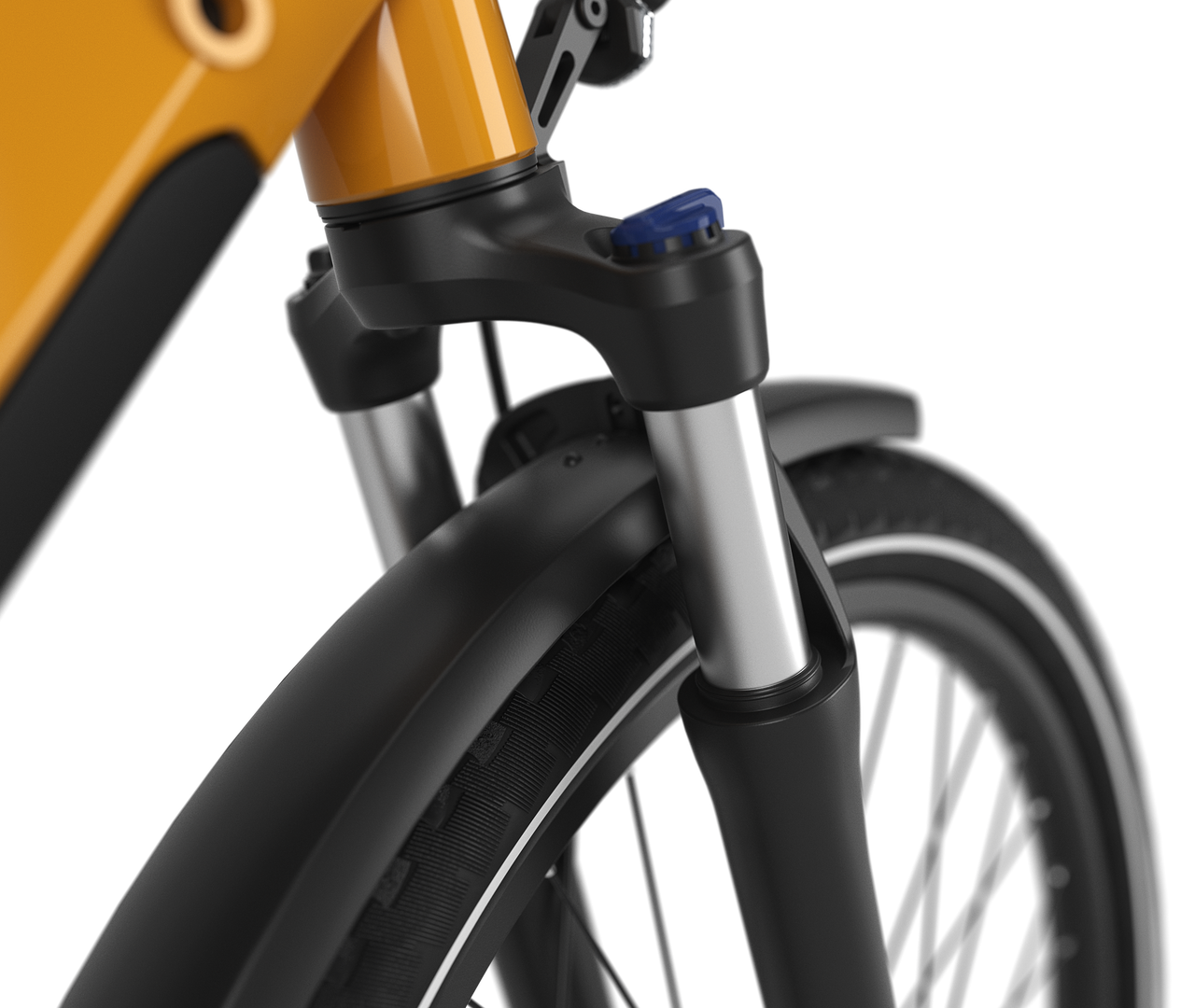 Less jarring on bumpy roads Gazelle Gazelle Medeo T10 LTD E-bike mid-step turmeric yellow