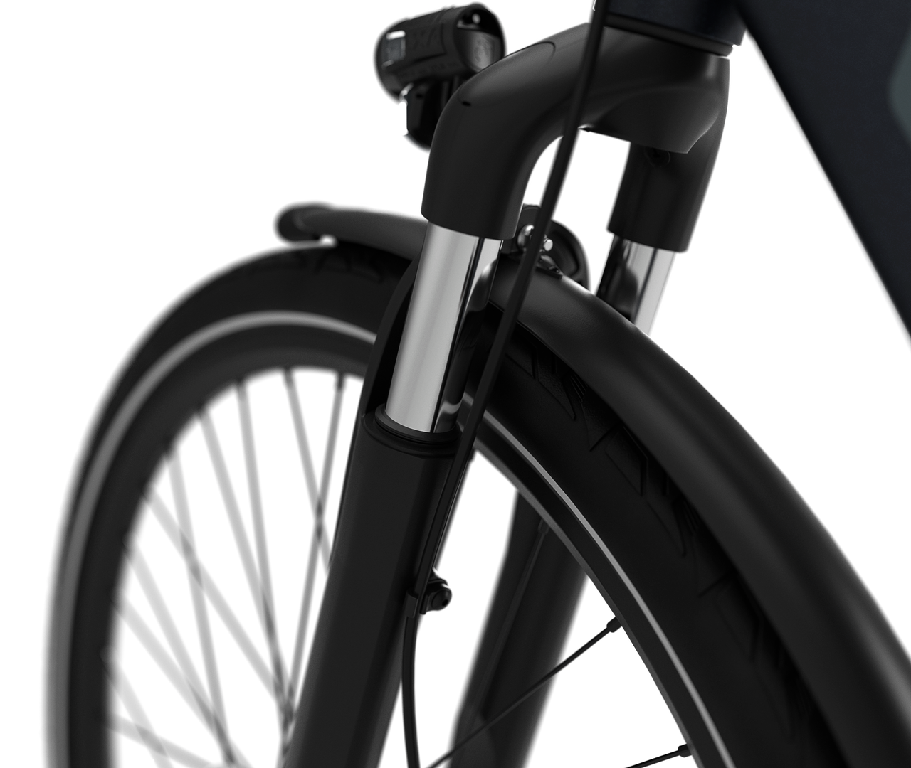 Less jarring on bumpy roads Gazelle Paris C7 E-bike low-step graphite blue