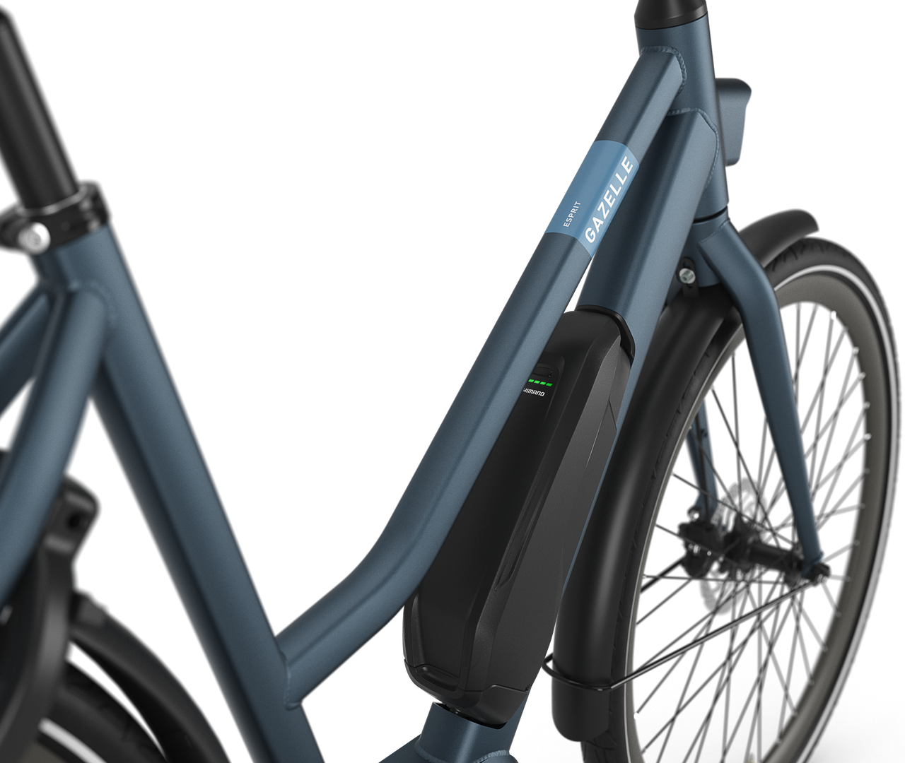Sturdy from front to back Gazelle Esprit C7 E-bike low-step legion blue