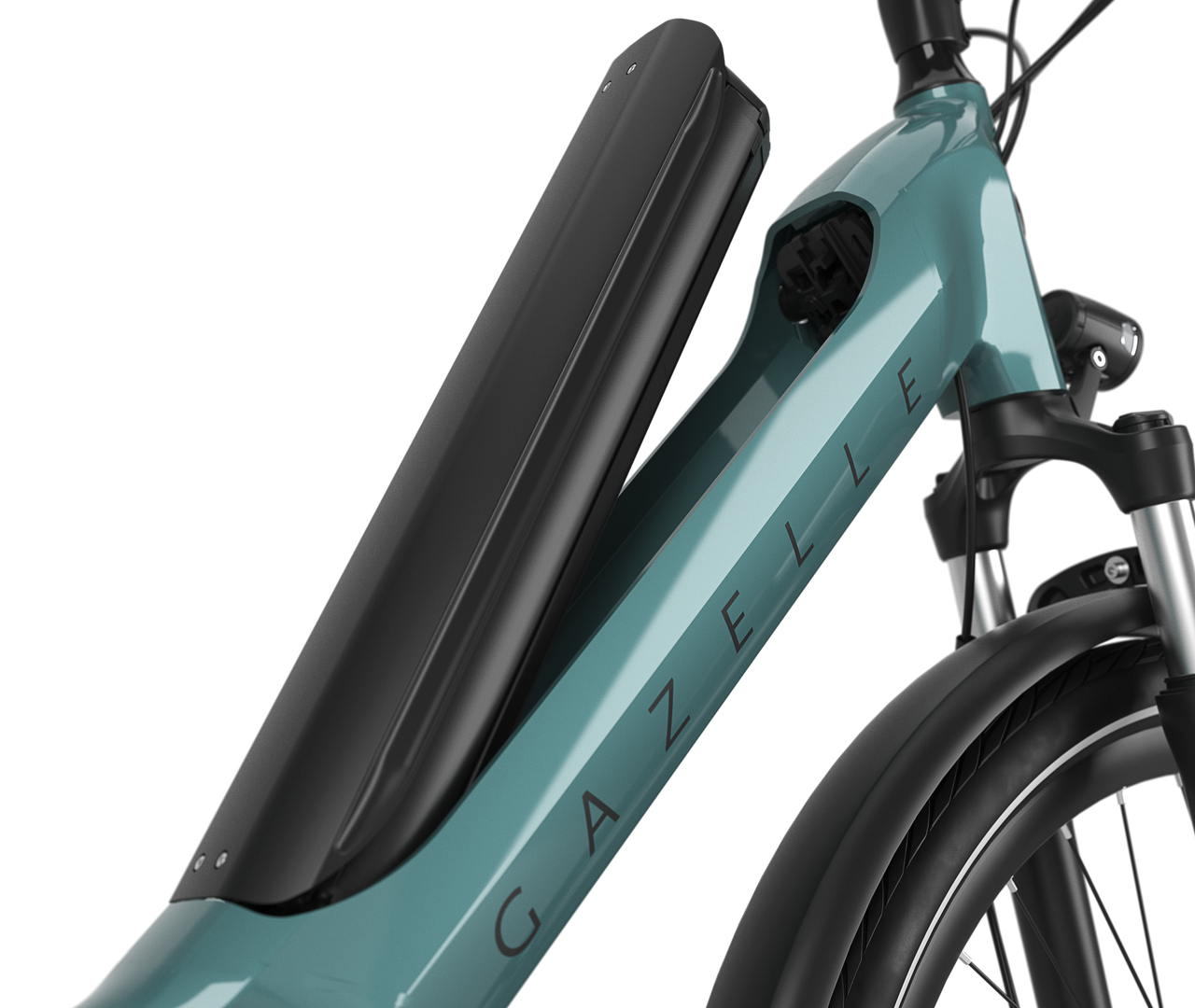 Effiziente integrierte Stromquelle Gazelle Ultimate C5 E-bike low-step denim blue