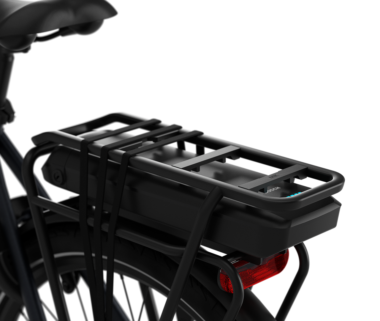 Attach your bike bag or basket easily Gazelle Paris C7 E-bike low-step graphite blue