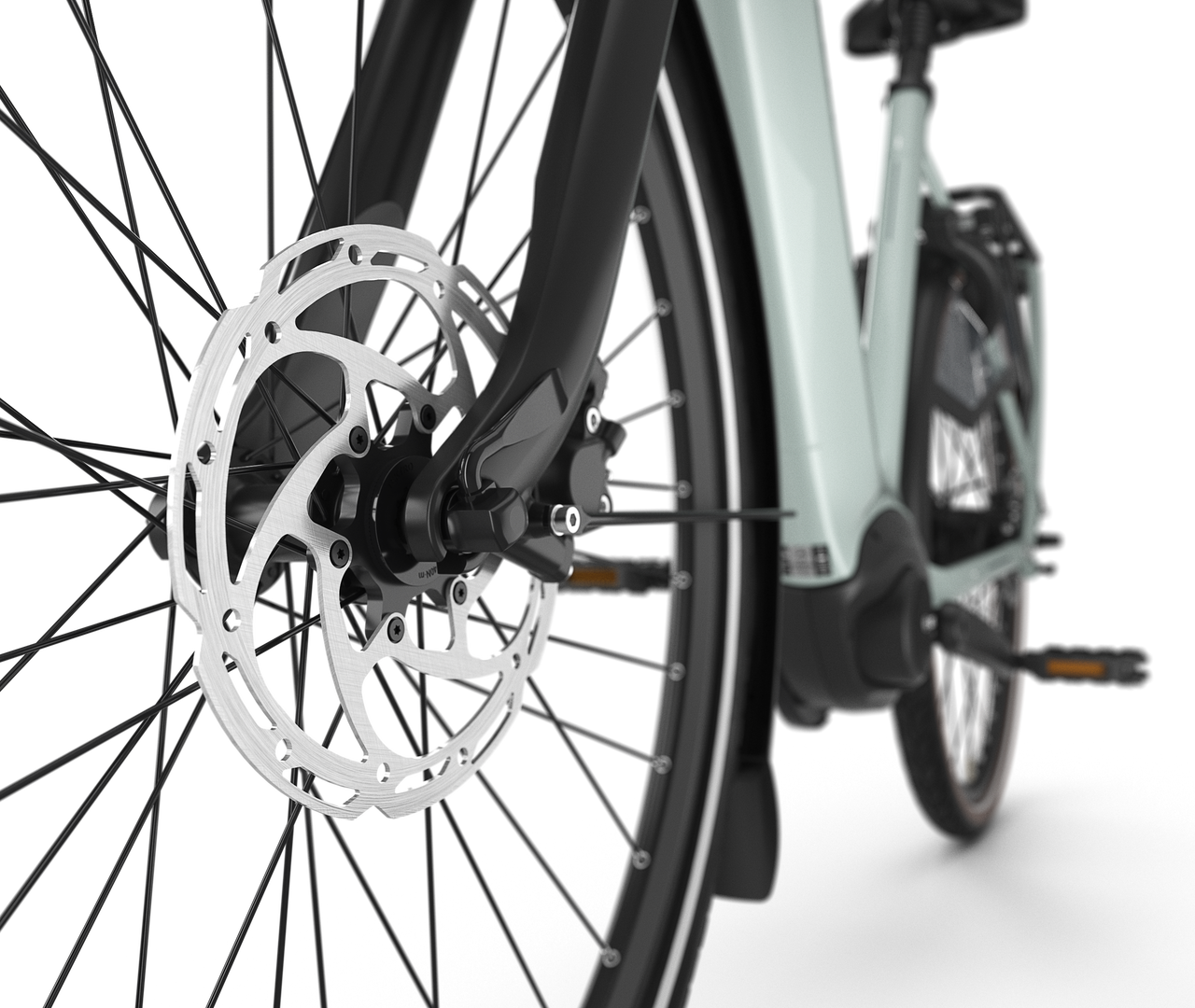 Schnell und sicher zum Stillstand Gazelle Arroyo C8 Elite E-bike low-step light olive