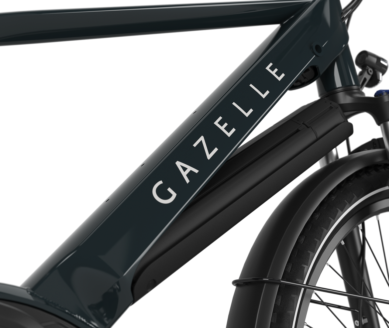 Efficient, integrated power source Gazelle Gazelle Medeo T10 LTD E-bike mid-step pine green