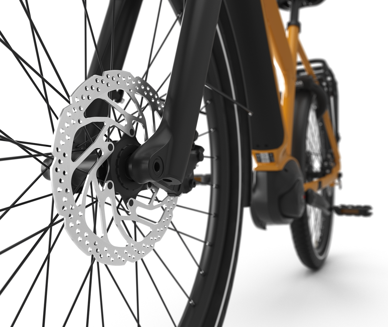Stop safely every time Gazelle Gazelle Medeo T10 LTD E-bike mid-step turmeric yellow