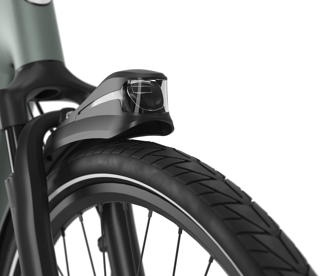 Sehen und gesehen werden Gazelle Arroyo C8+ Elite E-bike low-step twilight green