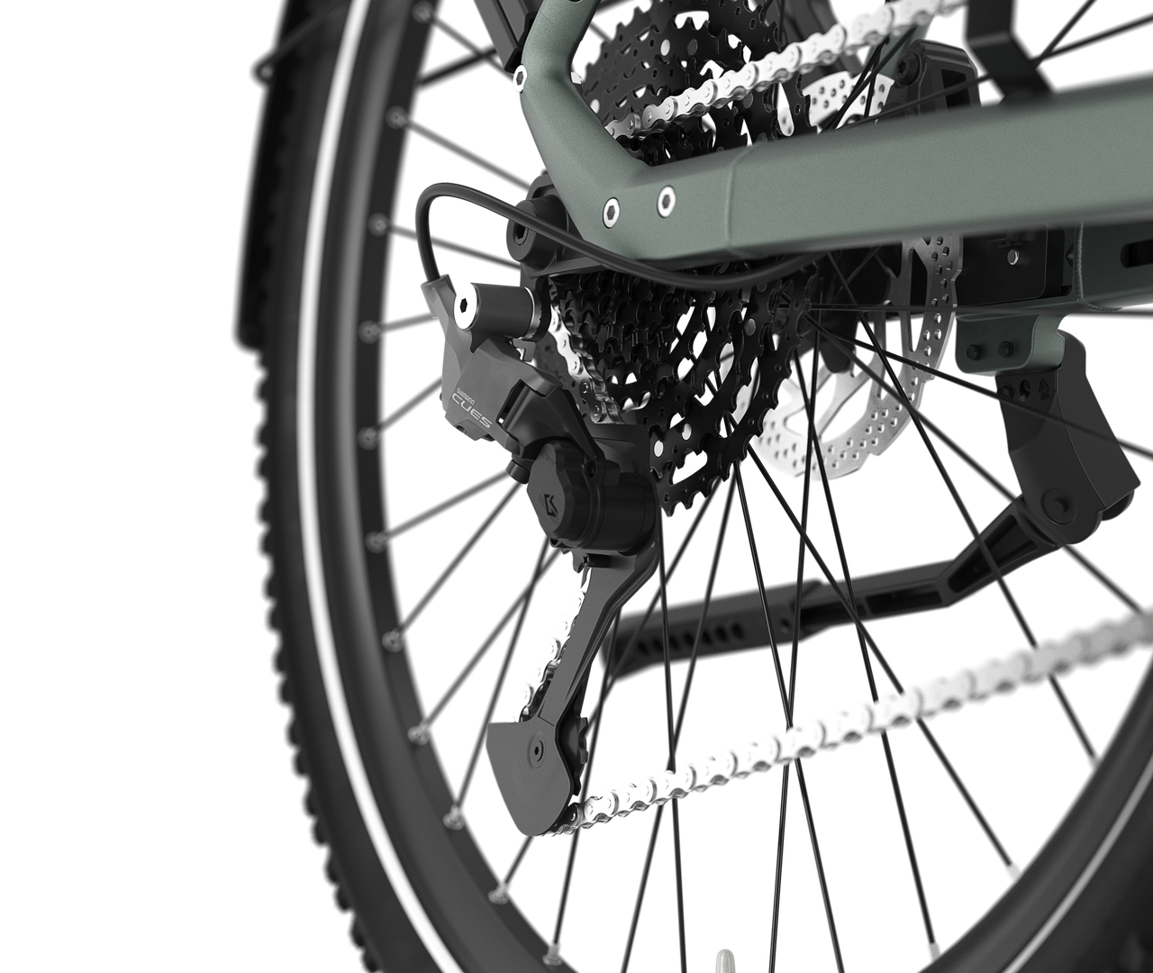 Immer der richtige Gang Gazelle Ultimate T11 E-bike low-step twilight green