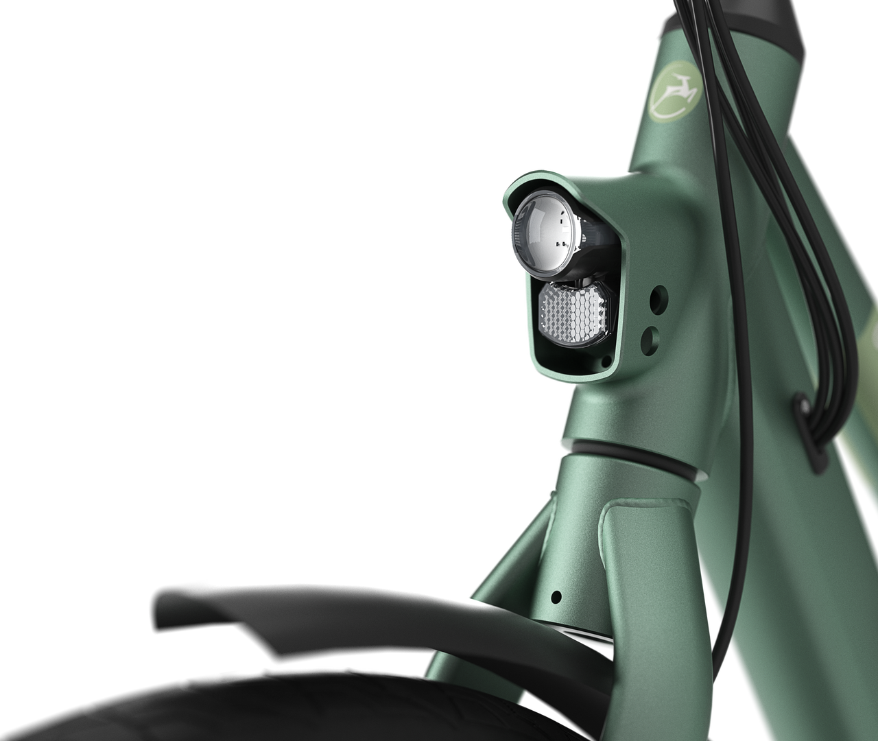 See and be seen Gazelle Esprit C7 E-bike low-step moss green