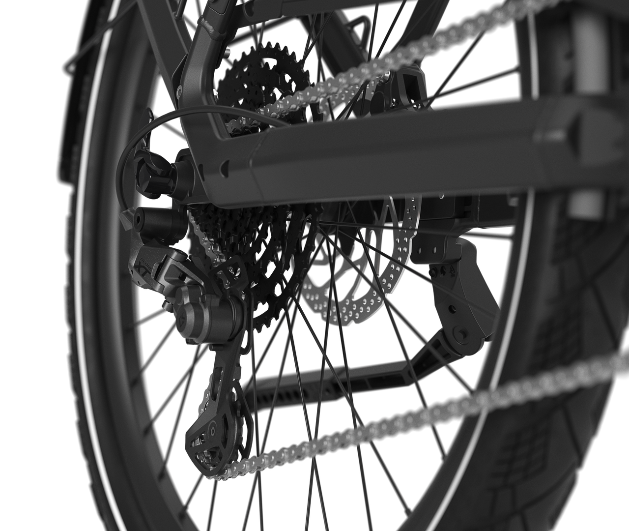 Smooth derailleur drive Gazelle Eclipse T11 E-bike low-step anthracite grey