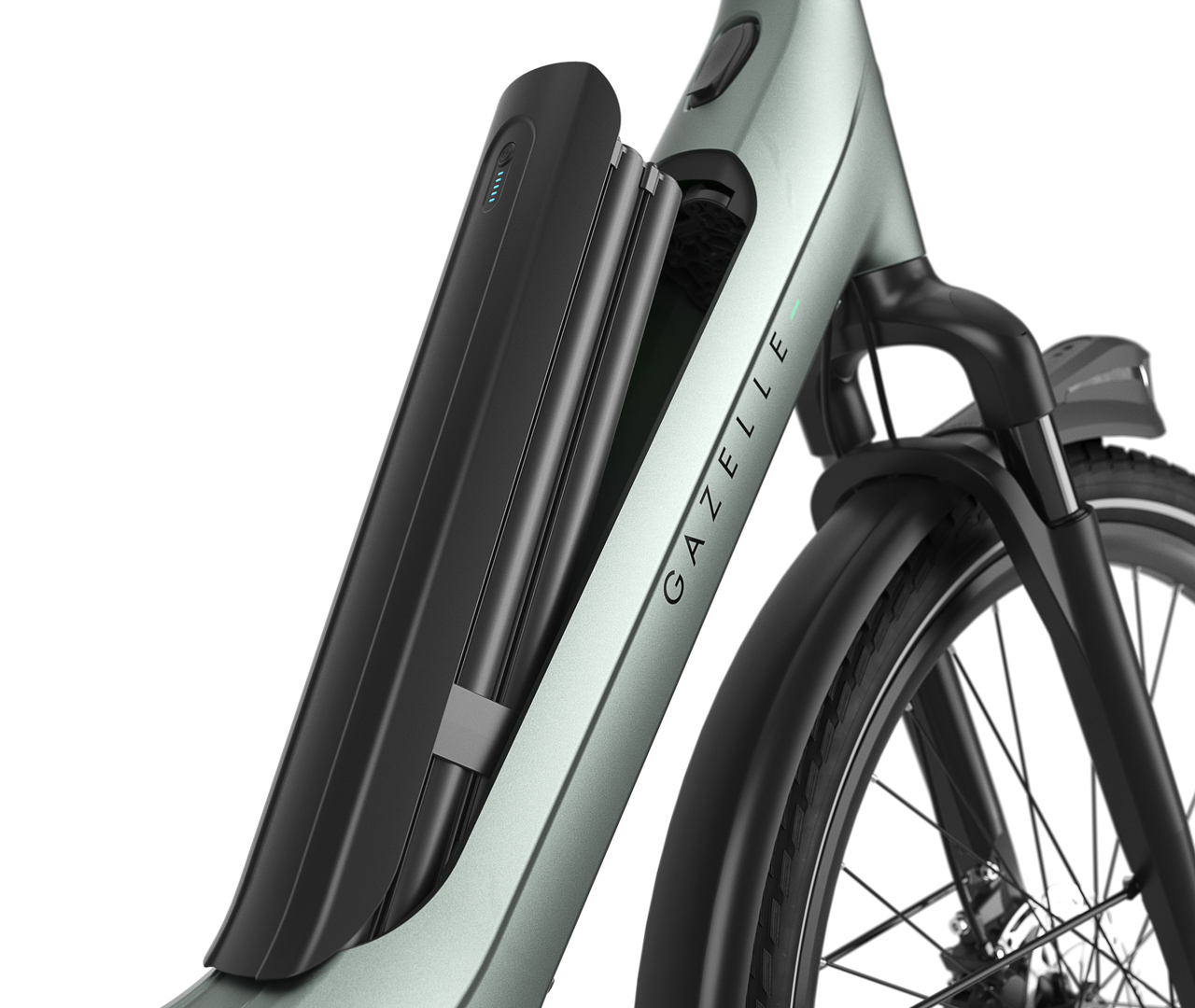 Unendlich fahren Gazelle Avignon C380+ E-bike low-step twilight green