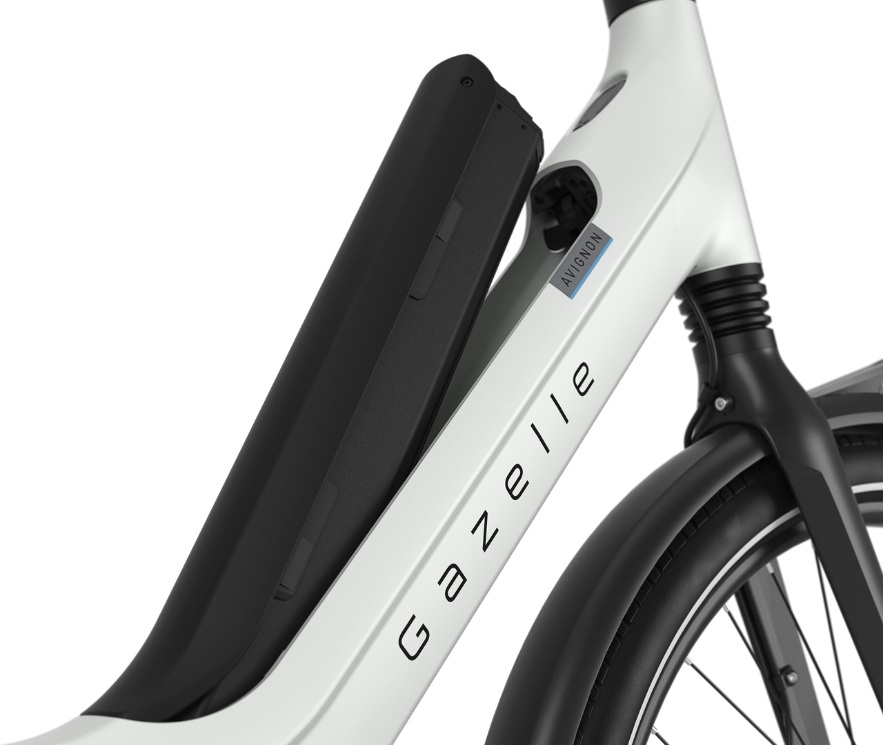 Efficient, integrated power source Gazelle Gazelle Avignon C380 E-bike low-step pebble grey