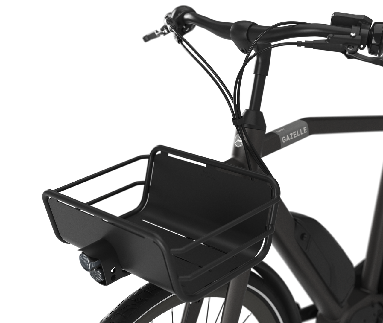 Additional loading capacity at the front Gazelle Esprit C7 E-bike high-step space anthracite