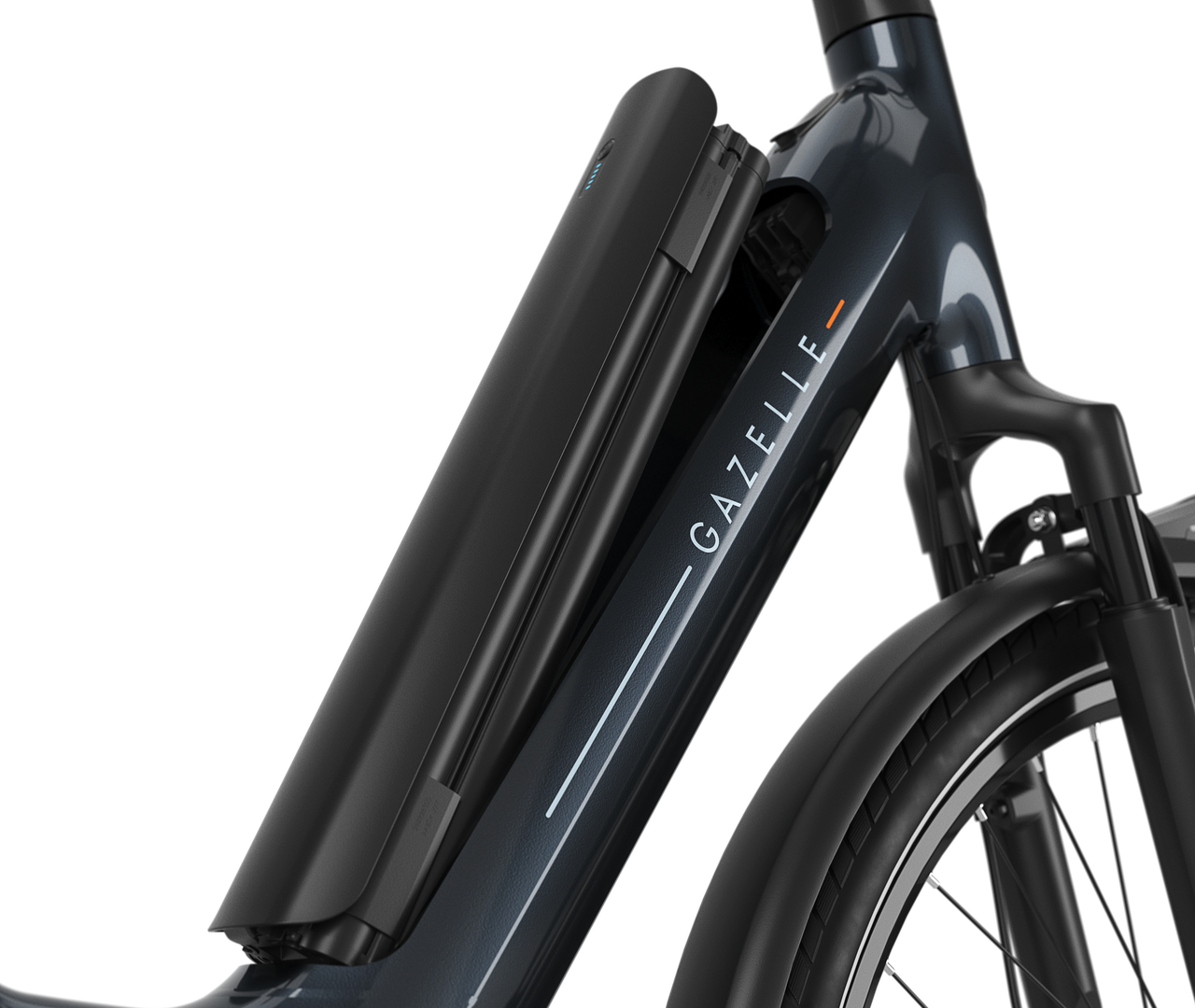 Efficient built-in power source Gazelle Gazelle Arroyo C5 Elite E-bike low-step anthracite grey