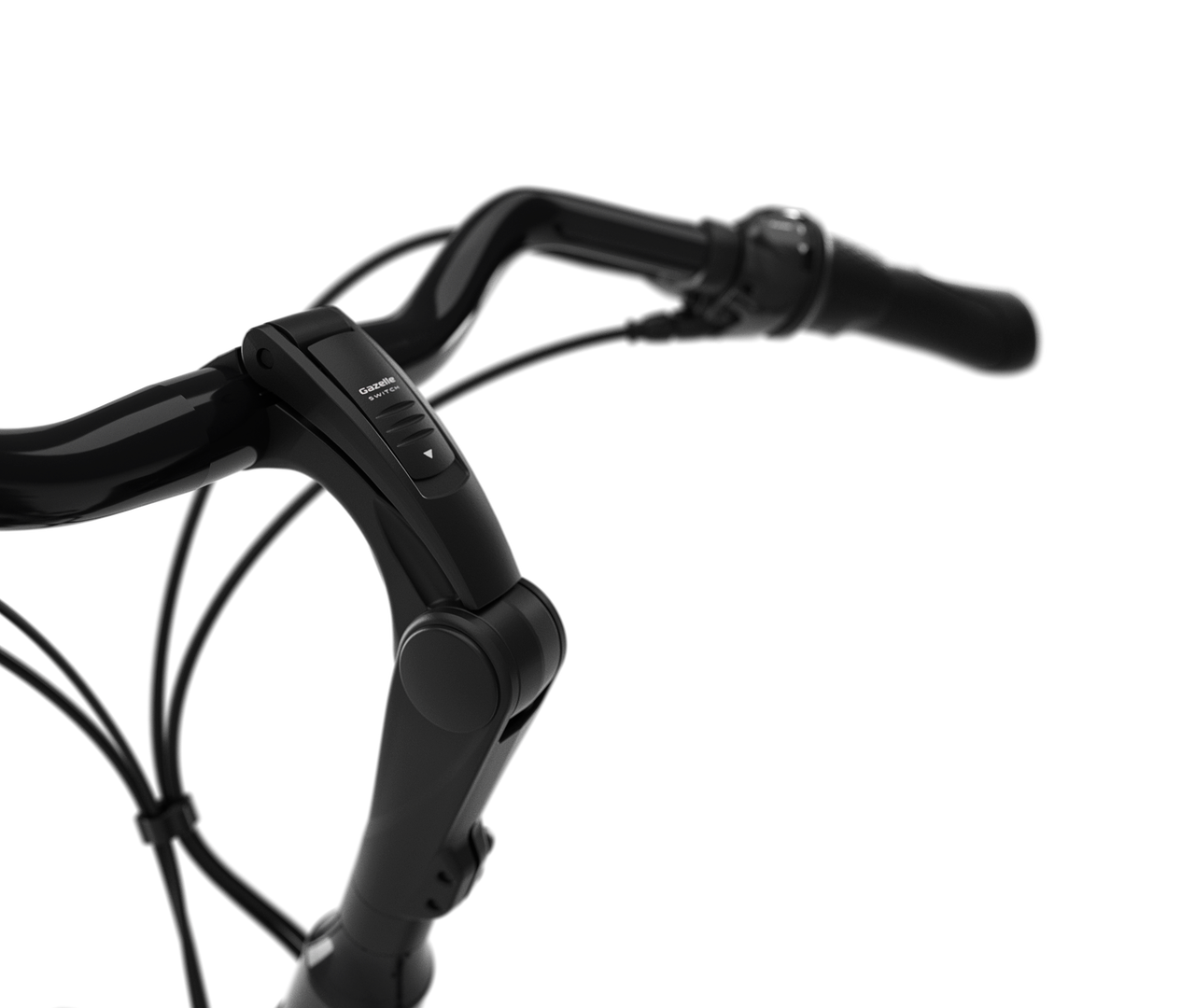 Adjust the handlebars to your exact size Gazelle Paris C7+ E-bike low-step anthracite grey