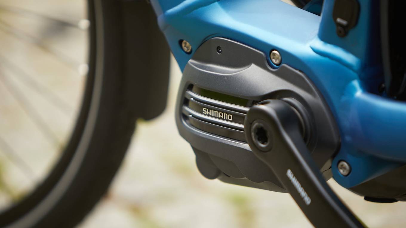 Close-up van een motor van een e-bike