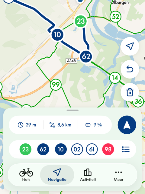 Navigeren via knooppunten